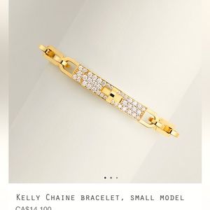 New Hermes Kelly Chaine Bracelet Size SH